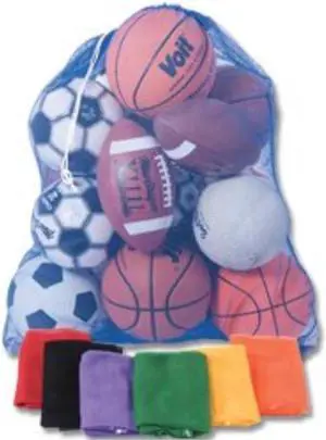 bsn heavyduty mesh equipment bag blue