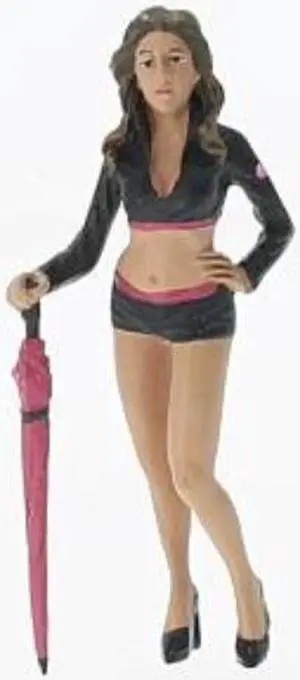 Umbrella Girl II Figure For 1:24 Scale Models by American Diorama