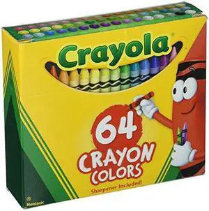 Crayola Crayons 64-Pack with Built-In Sharpener