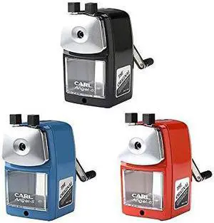 CARL Angel-5 Pencil Sharpener Red Quiet for Office Home and School