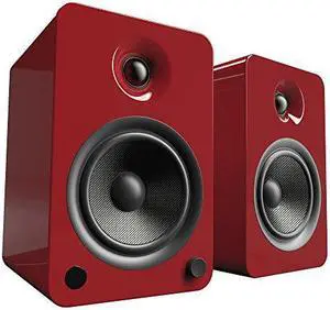 Kanto YU6 Powered Bookshelf Speakers with Built-In Bluetooth - Pair (Gloss Red)