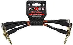 Pig Hog Instrument Cables Lil Pigs 6 in. Patch Cables (3-Pack) Western Plaid