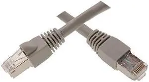Shielded Cat6 Gray Ethernet Patch Cable, Snagless/Molded Boot, 100 foot