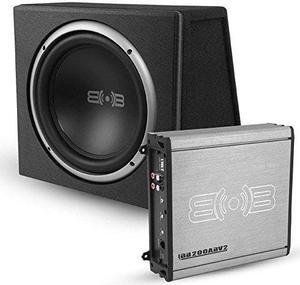 Belva 500 Watt Complete Car Subwoofer Package includes 10-inch Subwoofer in Ported Box, Monoblock Amplifier, and Amp Wire Kit