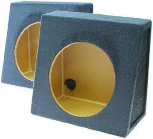 QPower QTW12 Single 12" Sealed Car Audio Subwoofer Sub Box Enclosures, Pair QPower QTW12 Single 12" Sealed Car Audio Subwoofer Sub Box Enclosures, Pair
