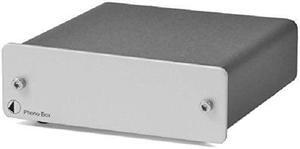 project audio  phono box dc  mm/mc phono preamp with line output  silver
