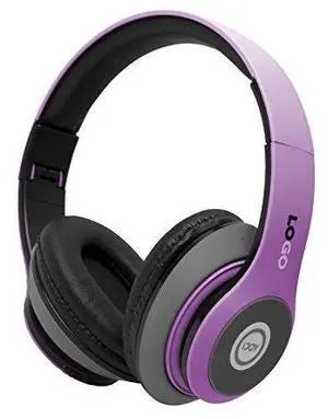iJoy Matte Rechargeable Wireless Bluetooth Foldable Over Ear Headphones with Mic EDM