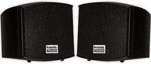 Acoustic Audio AA321B Mountable Indoor Speakers 400 Watts Black Bookshelf Pair