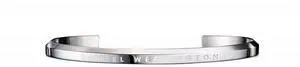 Daniel Wellington Elegant Classic Cuff Couple Series Silver 155MM Adjustable Small Bangle Bracelet DW00400004
