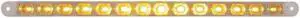 14 LED 12" Turn Signal Light Bar Only - Amber LED/Clear Lens