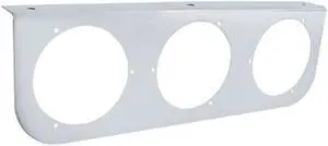 Stainless Light Bracket w/ Three 4" Light Cutouts