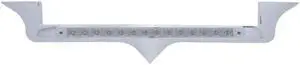 Kenworth Chrome Hood Emblem w/ 14 LED Light Bar - Amber LED/Clear Lens