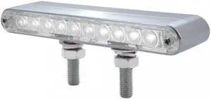 10 LED 6 1/2" Double Face Light Bar - Amber & Red LED/Clear Lens