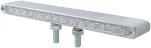 14 LED 12" Double Face Light Bar - Amber & Red LED/Clear Lens