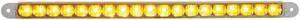 19 LED 12" Reflector Turn Signal Light Bar - Amber LED/Clear Lens