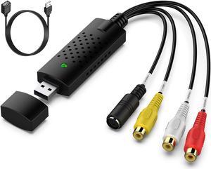 USB 2.0 Audio/Video Converter - Digitize and Edit Video from Any Analog Source Including VCR, VHS, DVD