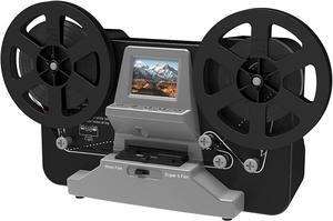 8mm and Super 8 Film Reel Converter Scanner,Convert Film to Digital Video,Comes with 2.4" LCD,Grey(Convert 3 inch and 5 inch Film reels into Digital) with 32 GB SD Card