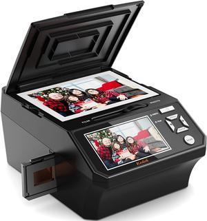 Photo, NameCard, Slide & Negative Scanner with Large 5" LCD Screen,Film and Slide Digitizer-Convert 35mm,110 Film/Photo(3R,4R,5R)/NameCard to 22MP Digital JPEG-8GB SD Card Included