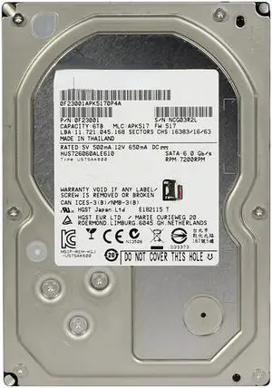 For Hitachi 6TB hard disk 7200 rpm NAS storage 6000G desktop mechanical storage monitoring hard disk For Hitachi 6TB hard disk 7200 rpm NAS storage 6000G desktop mechanical storage monitoring hard disk