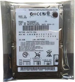 For Fujitsu 2.5 inch 20G laptop hard disk IDE parallel port industrial SMT machine