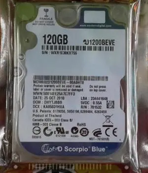 For Western Data Blue Disk 2.5 inch 120G laptop hard disk IDE parallel port