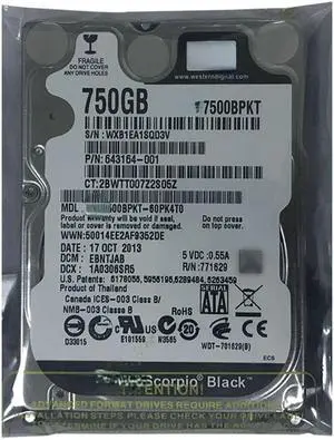 For PMR WD7500BPKT 2.5 inch 7200 to 750G laptop hard disk
