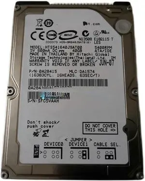 For Hitachi HTS541640J9AT00 40G 5.4K 2.5 parallel port/IDE hard disk