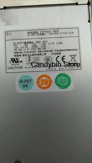 For gtm-5400v 400w redundant power supply