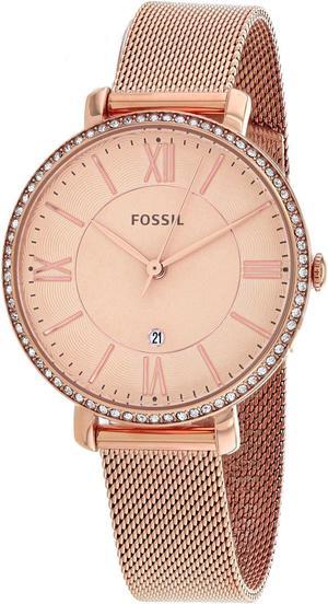 Fossil Women's Jacqueline Rose gold Dial Watch - ES4628