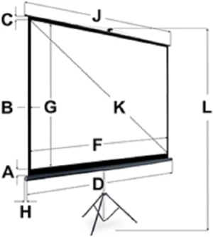 eGALAXY® 100" 16:9 TRIPOD PROJECTOR SCREEN PST100A eGALAXY® 100" 16:9 TRIPOD PROJECTOR SCREEN PST100A