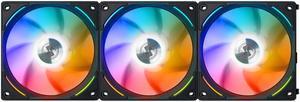LIAN LI UNI FAN AL120 RGB BLACK 3X 12CM FAN PACK WITH CONTROLLER  ---UF-AL120-3B