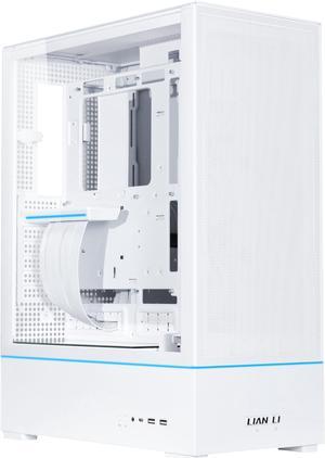 LIAN LI SUP01 White  Steel / Tempered Glass ATX Mid Tower Computer Case ----SUP01W