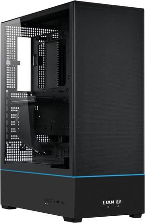 LIAN LI SUP01 Black Steel / Tempered Glass ATX Mid Tower Computer Case ----SUP01X