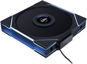 Lian Li UNI Fan TL - LCD Wireless 140 - Single Pack - 2.4 GHz Wireless Signal ARGB Fan Control - Dual-Zone Lighting - FDB - 140mm - LCD Display - Controller NOT Included & Required -Black(14TLLCD1W1B)