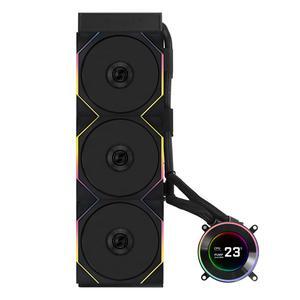Lian Li Hydroshift II 360 TL RGB Liquid CPU Cooler - 360mm AIO - 3X 120 RGB Fans - 2.1 IPS LCD Screen - 3 Control Mode - Flexible Tubes Clamp - LGA 1851/1700, AMD AM5/AM4 - Black (HS2LCD36TB)