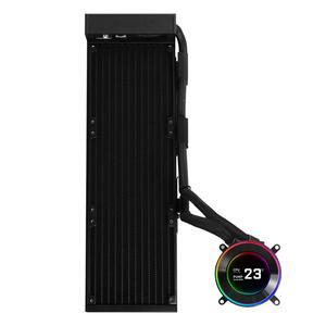 Lian Li Hydroshift II 360 Liquid CPU Cooler - Flexible Slide-Tube Clamp Coolant Pathway - 2.1 IPS LCD Screen - 3 Control Mode - Fits Most PC Fans - LGA 1851/1700, AMD AM5/AM4 - Black (HS2LCD36B)