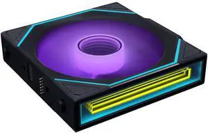 Lian Li UNI Fan SL-Infinity Wireless - 120 - Single Pack (Reverse Blade) - 2.4 GHz Wireless Signal ARGB Fan Control - Double Infinity Mirror - Controller NOT Included & Required - Black (12RSLIN1W1B)