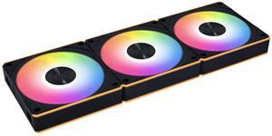 Lian Li UNI Fan CL Wireless 120 - Triple Pack - 2.4 GHz Wireless Signal for RGB & Fan Control - Dual Control Light Zones - 28mm FDB Fan - Controller Included and Required - Black (12CL1W3B)