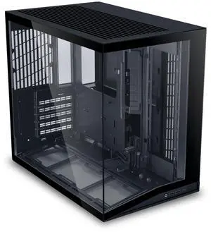 LIAN LI O11D MINI V2 | Compact ATX Mid-Tower Airflow Computer Case | Panoramic View | Fully Ventilated Airflow | Adjustable I/O | Pillar-Less | Cable Management | Black  (O11DMIV2X)