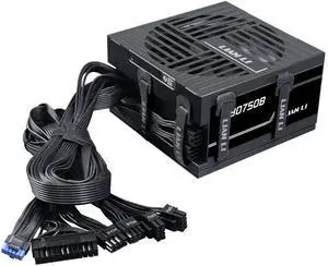 Lian Li RB750 80 Plus Bronze Non Modular - Low-Noise ATX 750 Watt Power Supply with 12+4Pin Connector - ATX 3.1 & PCIe 5.1 Compliant - Cable Management - 135mm Larger Fan - Black (RB0750B)