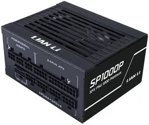 Lian Li SP1000 Platinum - 1000 Watt SFX Form Factor Power Supply with 12V-2x6 Cable - ATX 3.1 & PCIE 5.1 Compliant - Full Modular - 100% Japanese 105C Capacitors - Black (SP1000P.B)
