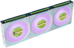 Lian Li UNI FAN SL-INF LCD Flex 120mm ARGB Fan, 3 Pack, Controller Included, White (12SLIND1F3W) Lian Li UNI FAN SL-INF LCD Flex 120mm ARGB Fan, 3 Pack, Controller Included, White (12SLIND1F3W)