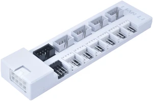 Lian Li Edge Hub V2 USB 3.0 & PWM Fan Hub, Dual 1-to-4 Controller with 6 Fan Ports - Real-time Bandwidth Monitoring - Overload Alerts - Clean Chipset-Direct USB 2.0 Connection - White (EG-HUB04W) Lian Li Edge Hub V2 USB 3.0 & PWM Fan Hub, Dual 1-to-4 Controller with 6 Fan Ports - Real-time Bandwidth Monitoring - Overload Alerts - Clean Chipset-Direct USB 2.0 Connection - White (EG-HUB04W)