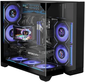 Lian Li O11 Vision-M Digital - mATX Mid Tower PC Case with 9.2" LCD Screen & 140mm Fan - Hidden AIO Design - Triple Tempered Glass Panels - Up to 360mm AIO Support - Black (O11VMDX) Lian Li O11 Vision-M Digital - mATX Mid Tower PC Case with 9.2" LCD Screen & 140mm Fan - Hidden AIO Design - Triple Tempered Glass Panels - Up to 360mm AIO Support - Black (O11VMDX)