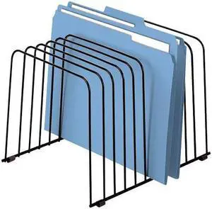 Fellowes 72112 Desktop Organizer, 11 Sections, Wire, 9" x 11-3/8" x 8", Black
