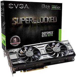 EVGA GeForce GTX 1070 SC GAMING ACX 3.0 Black Edition, 8GB GDDR5, LED, DX12 OSD Support (PXOC) 08G-P4-5173-KR