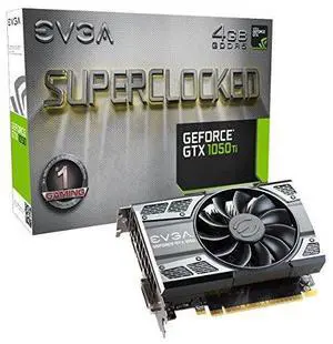 EVGA GeForce GTX 1050 Ti SC GAMING, 4GB GDDR5, DX12 OSD Support (PXOC) (04G-P4-6253-KR)