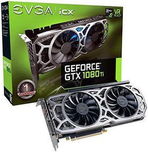EVGA GeForce GTX 1080 Ti SC2 GAMING, 11GB GDDR5X, iCX Technology - 9 Thermal Sensors & RGB LED G/P/M, Asynch Fan, Optimized Airflow Design Graphics Card 11G-P4-6593-KR