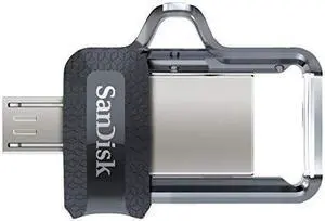 SanDisk 128GB Ultra Dual Drive m3.0 for Android Devices and Computers - microUSB, USB 3.0 - SDDD3-128G-G46