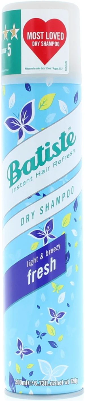 Batiste Instant Hair Refresh Dry Shampoo Light & Breezy Fresh 200ml/6.73oz Batiste Instant Hair Refresh Dry Shampoo Light & Breezy Fresh 200ml/6.73oz